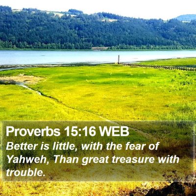 Proverbs 15:16 WEB Bible Verse Image