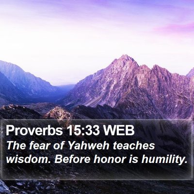 Proverbs 15:33 WEB Bible Verse Image