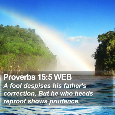Proverbs 15:5 WEB Bible Verse Image