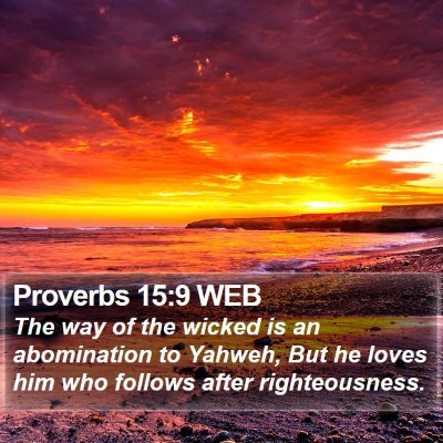 Proverbs 15:9 WEB Bible Verse Image