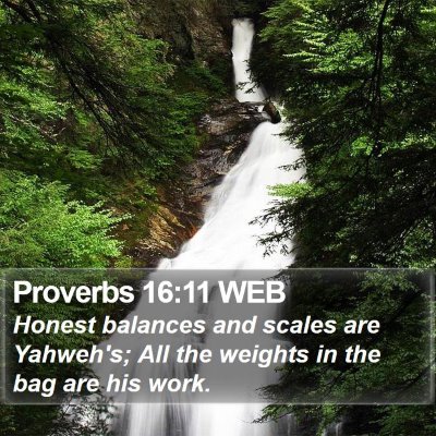 Proverbs 16:11 WEB Bible Verse Image