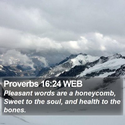 Proverbs 16:24 WEB Bible Verse Image