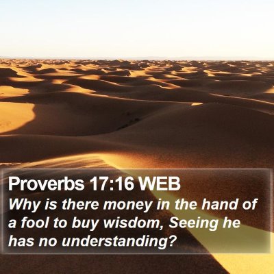 Proverbs 17:16 WEB Bible Verse Image