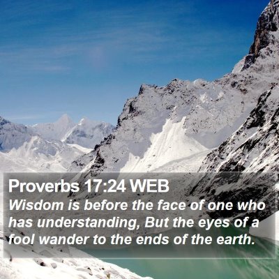 Proverbs 17:24 WEB Bible Verse Image