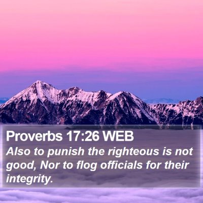 Proverbs 17:26 WEB Bible Verse Image
