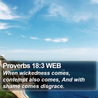 Proverbs 18:3 WEB Bible Verse Image