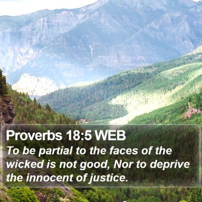 Proverbs 18:5 WEB Bible Verse Image
