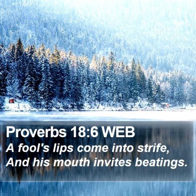 Proverbs 18:6 WEB Bible Verse Image