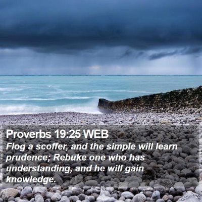 Proverbs 19:25 WEB Bible Verse Image