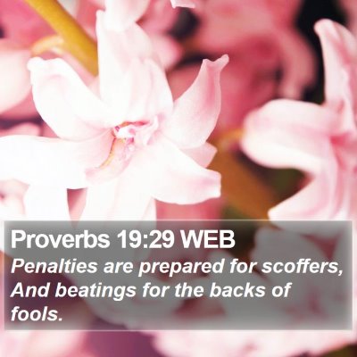Proverbs 19:29 WEB Bible Verse Image