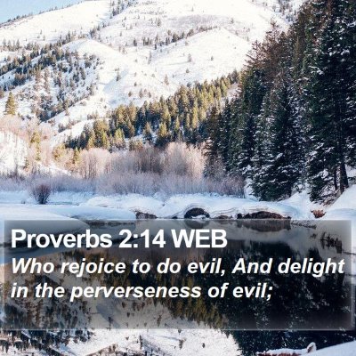 Proverbs 2:14 WEB Bible Verse Image