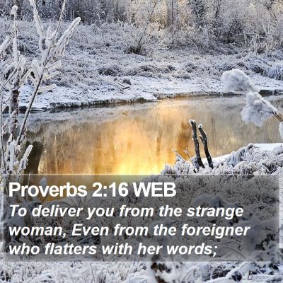 Proverbs 2:16 WEB Bible Verse Image