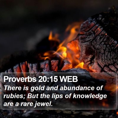 Proverbs 20:15 WEB Bible Verse Image