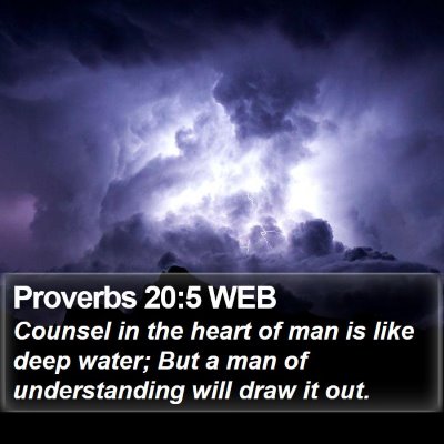 Proverbs 20:5 WEB Bible Verse Image