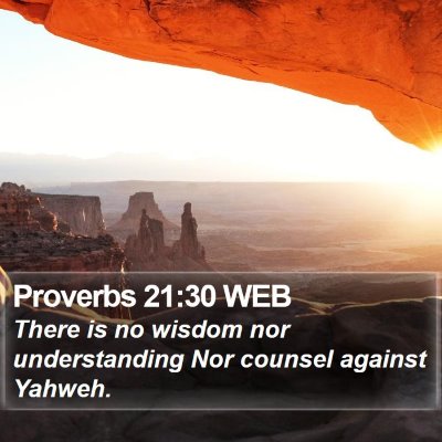 Proverbs 21:30 WEB Bible Verse Image