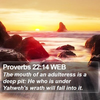 Proverbs 22:14 WEB Bible Verse Image
