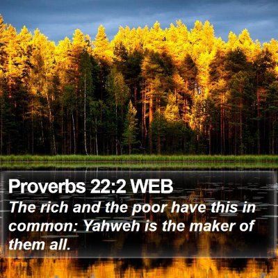 Proverbs 22:2 WEB Bible Verse Image