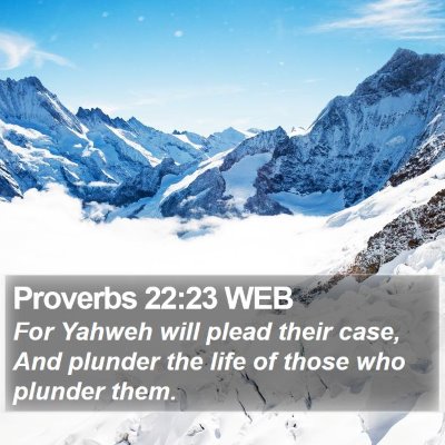 Proverbs 22:23 WEB Bible Verse Image