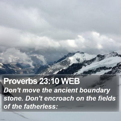 Proverbs 23:10 WEB Bible Verse Image