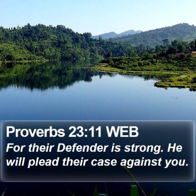 Proverbs 23:11 WEB Bible Verse Image