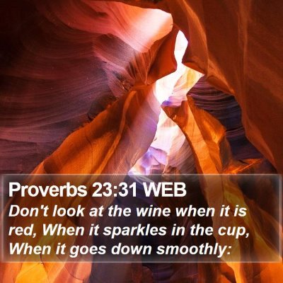 Proverbs 23:31 WEB Bible Verse Image