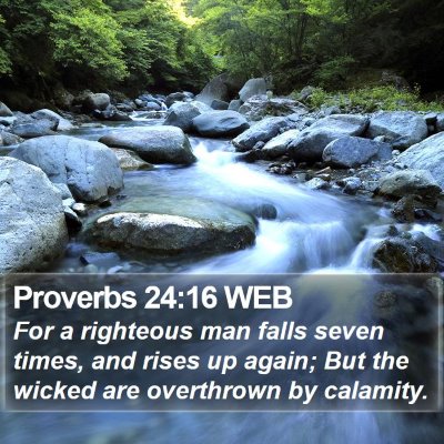 Proverbs 24:16 WEB Bible Verse Image