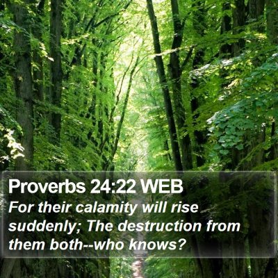 Proverbs 24:22 WEB Bible Verse Image