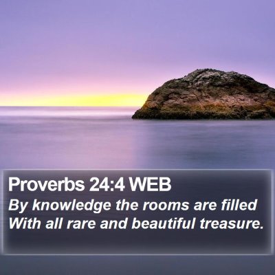 Proverbs 24:4 WEB Bible Verse Image