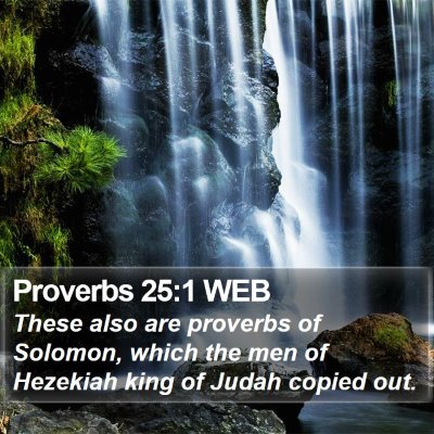 Proverbs 25:1 WEB Bible Verse Image