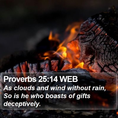 Proverbs 25:14 WEB Bible Verse Image