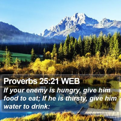 Proverbs 25:21 WEB Bible Verse Image
