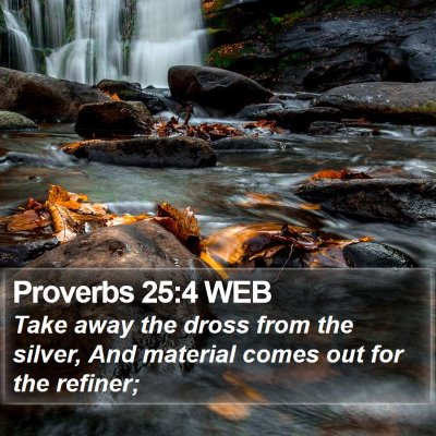 Proverbs 25:4 WEB Bible Verse Image