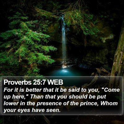 Proverbs 25:7 WEB Bible Verse Image