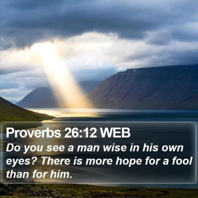 Proverbs 26:12 WEB Bible Verse Image