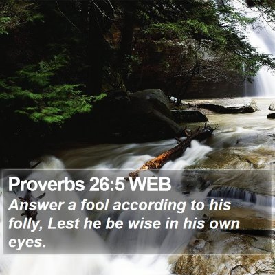 Proverbs 26:5 WEB Bible Verse Image