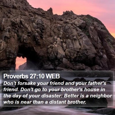 Proverbs 27:10 WEB Bible Verse Image