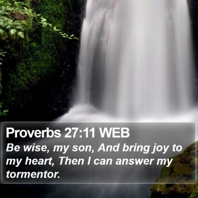 Proverbs 27:11 WEB Bible Verse Image
