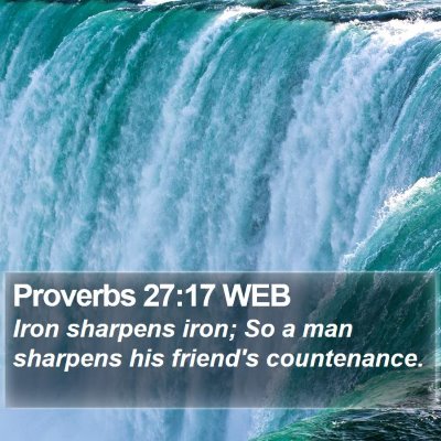 Proverbs 27:17 WEB Bible Verse Image
