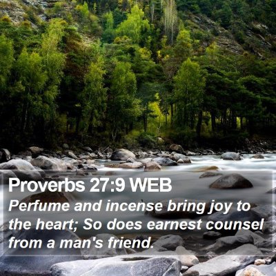 Proverbs 27:9 WEB Bible Verse Image