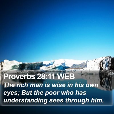 Proverbs 28:11 WEB Bible Verse Image