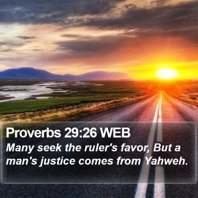 Proverbs 29:26 WEB Bible Verse Image