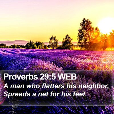 Proverbs 29:5 WEB Bible Verse Image