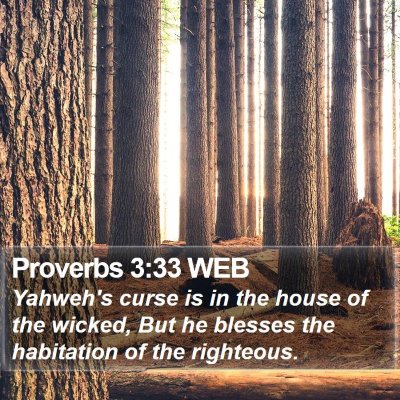Proverbs 3:33 WEB Bible Verse Image