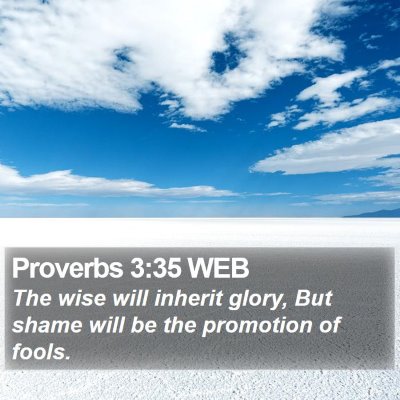 Proverbs 3:35 WEB Bible Verse Image