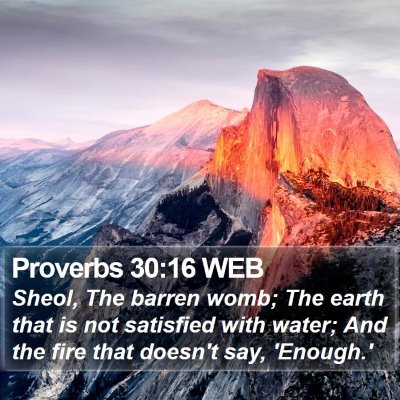Proverbs 30:16 WEB Bible Verse Image