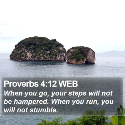 Proverbs 4:12 WEB Bible Verse Image