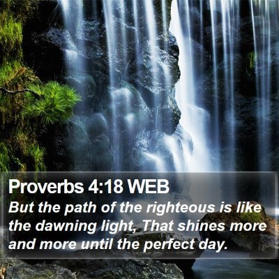 Proverbs 4:18 WEB Bible Verse Image