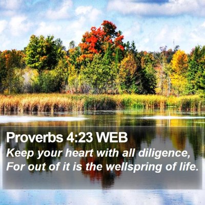 Proverbs 4:23 WEB Bible Verse Image