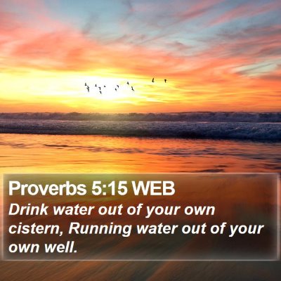 Proverbs 5:15 WEB Bible Verse Image