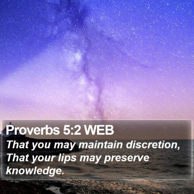 Proverbs 5:2 WEB Bible Verse Image